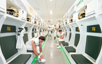 University of Sherbrooke's football team locker room